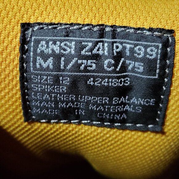 Mens Workload Spiker Black Leather Steele Toe Shoes Size 12 NIB - Picture 9 of 12